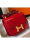 Hermes Constance 24cm Bag In Red Embossed Crocodile  Replica