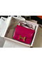 Hermes Constance 24cm Bag In Rose Red Embossed Crocodile  Replica