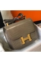 Hermes Constance 24cm Bag In Taupe Embossed Crocodile  Replica
