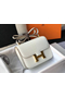 Hermes Constance 24cm Bag In White Embossed Crocodile  Replica