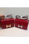 Hermes Constance Bag Croco Leather H9978C Red  Replica