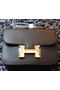 Hermes Constance Bag Litchi Leather H9998 Black  Replica