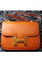 Hermes Constance Bag Smooth Leather H9998S Orange  Replica