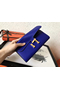 Hermes Constance Long Wallet In Blue Electric Epsom Leather  Replica