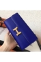 Hermes Constance Long Wallet In Blue Electric Epsom Leather  Replica