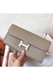Hermes Constance Long Wallet In Grey Epsom Leather  Replica