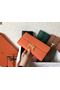 Hermes Constance Long Wallet In Orange Epsom Leather  Replica