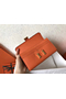 Hermes Constance Long Wallet In Orange Epsom Leather  Replica