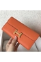 Hermes Constance Long Wallet In Orange Epsom Leather  Replica