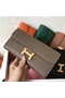 Hermes Constance Long Wallet In Taupe Epsom Leather  Replica