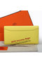 Hermes Constance Long Wallets Original Calfskin Leather A909 Lemon  Replica