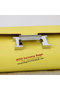 Hermes Constance Long Wallets Original Calfskin Leather A909 Lemon  Replica