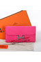 Hermes Constance Long Wallets Original Calfskin Leather A909 Peach  Replica