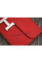 Hermes Constance Long Wallets Original Leather HA909 Burgundy  Replica