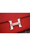 Hermes Constance Long Wallets Original Leather HA909 Burgundy  Replica