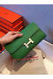 Hermes Constance Long Wallets Original Leather HA909 Green Wallets  Replica