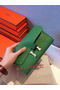 Hermes Constance Long Wallets Original Leather HA909 Green Wallets  Replica