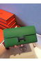 Hermes Constance Long Wallets Original Leather HA909 Green Wallets  Replica