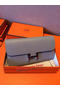 Hermes Constance Long Wallets Original Leather HA909 Light Blue  Replica