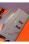Hermes Constance Long Wallets Original Leather HA909 Light Blue  Replica