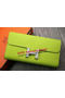 Hermes Constance Long Wallets Original Leather HA909 Light Green Wallets  Replica
