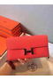 Hermes Constance Long Wallets Original Leather HA909 Light Red Wallets  Replica