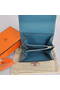 Hermes Constance Togo Leather Wallets A608 Blue  Replica