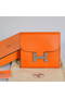 Hermes Constance Wallets Togo Leather A608 Orange  Replica