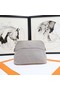 Hermes Cosmetic Bag H3699 Light Grey  Replica
