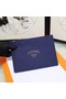 Hermes Cosmetic Bag H3700 Blue  Replica