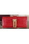Hermes Croco Leather Clutch H88017 Red  Replica