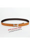Hermes Dark Brown Bovine Jugular Veins Belt HR1008B Silver  Replica
