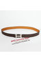 Hermes Dark Brown Bovine Jugular Veins Belt HR1008B Silver  Replica
