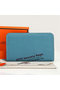 Hermes Dogon Combined Wallet A508 Light Blue  Replica