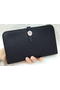 Hermes Dogon Combined Wallet Litchi Leather A508 Black  Replica