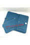 Hermes Dogon Combined Wallet Litchi Leather A508 Blue  Replica