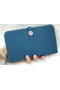 Hermes Dogon Combined Wallet Litchi Leather A508 Blue  Replica
