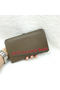 Hermes Dogon Combined Wallet Litchi Leather A508 Khaki  Replica