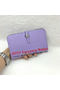 Hermes Dogon Combined Wallet Litchi Leather A508 Lavender  Replica