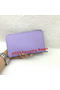 Hermes Dogon Combined Wallet Litchi Leather A508 Lavender  Replica