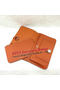Hermes Dogon Combined Wallet Litchi Leather A508 Orange  Replica