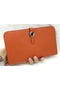 Hermes Dogon Combined Wallet Litchi Leather A508 Orange  Replica
