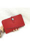 Hermes Dogon Combined Wallet Litchi Leather A508 Red  Replica