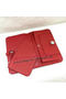 Hermes Dogon Combined Wallet Litchi Leather A508 Red  Replica