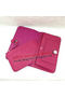 Hermes Dogon Combined Wallet Litchi Leather A508 Rose  Replica