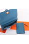 Hermes Dogon Combined Wallets A508 Blue  Replica