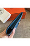 Hermes Dogon Duo Wallet In Blue Jean Leather  Replica