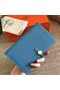 Hermes Dogon Duo Wallet In Blue Jean Leather  Replica
