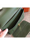 Hermes Dogon Duo Wallet In Green Clemence Leather  Replica