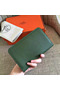 Hermes Dogon Duo Wallet In Green Clemence Leather  Replica